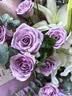 来一客鲜花速递玫瑰百合鲜花送老师女友表白生日礼物全国同城配送 19朵紫玫瑰白百何花束 实拍图
