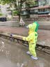 牧萌儿童雨衣男童连体套装防水全身幼儿园女孩小童 活力黄恐龙 L 实拍图