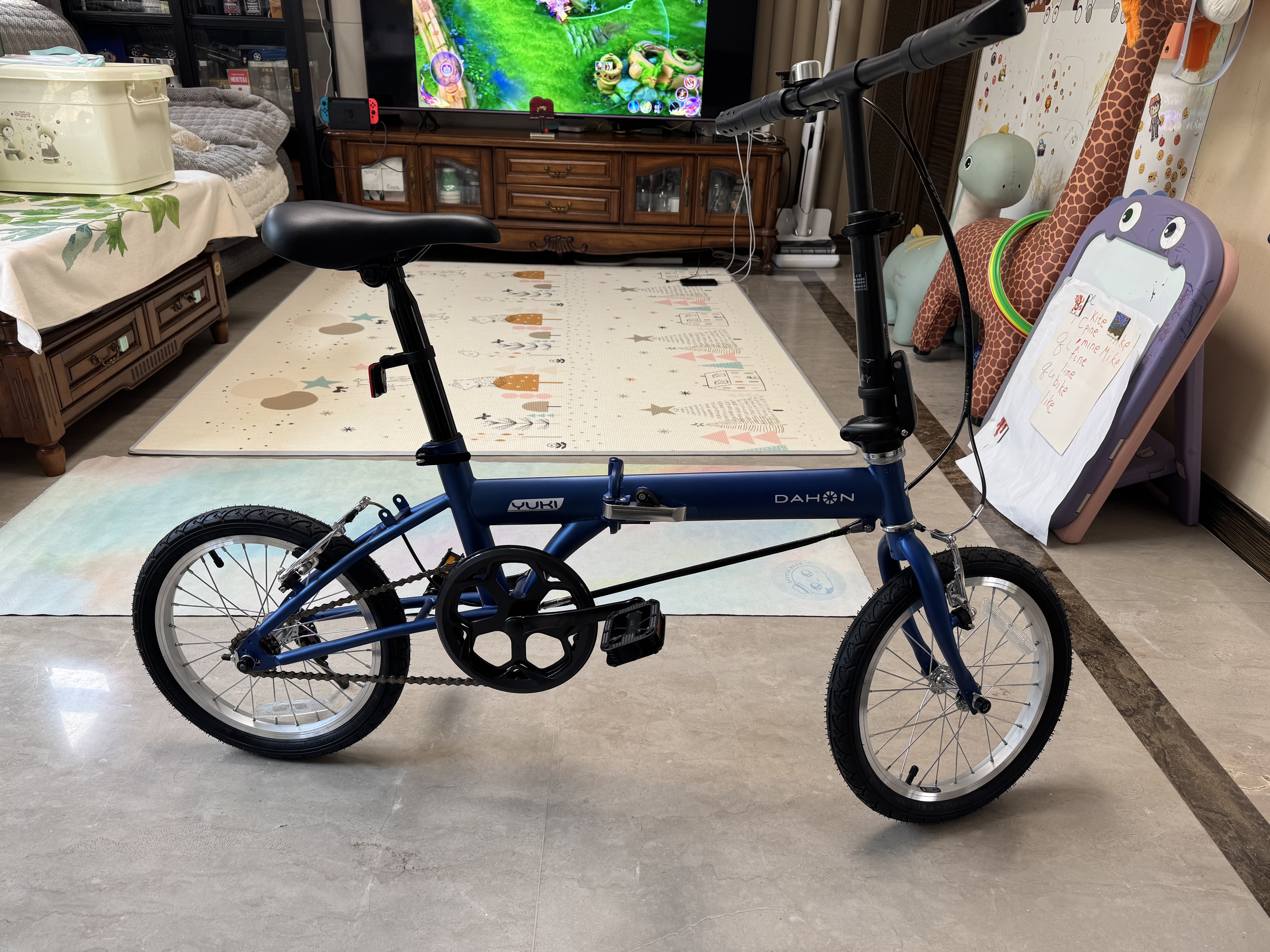 大行（DAHON）KT610 蓝色 折叠自行车16英寸YUKI超轻迷你便携男女式通勤单车 实拍图