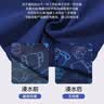 佑游儿童泳衣男童分体青少年防晒双层泳裤游泳衣五件套33094橘色6XL 实拍图