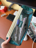 never巨能装3.0笔袋超大容量多功能文具盒铅笔袋小学生文具袋高颜值笔袋男孩考试透明袋 松石绿-超大开口 实拍图