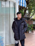 鸭鸭（YAYA）【238g高充绒】羽绒服中长款男士2025年冬季连帽保暖加厚防寒外套 黑色YE2B008875W 【新国标90高充绒/-20°抗寒】 XL 180 实拍图