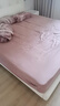 MUJI 柔软洗棉被套套装 枕套套装 床上用品三/四件套纯棉学生宿舍床单 粉色大格纹 加大双人适用1.8米床 床笠款 被套220*240cm 实拍图