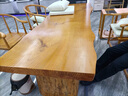 优特明新中式大板茶桌茶桌椅组合实木功夫泡茶桌仿古简约禅意原木茶台 升级款桌220*(70-80)*75*8CM #0 实拍图