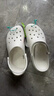 卡骆驰（CROCS）贝雅卡骆班洞洞鞋|205089 白/深蓝-126   39 (240mm)   实拍图