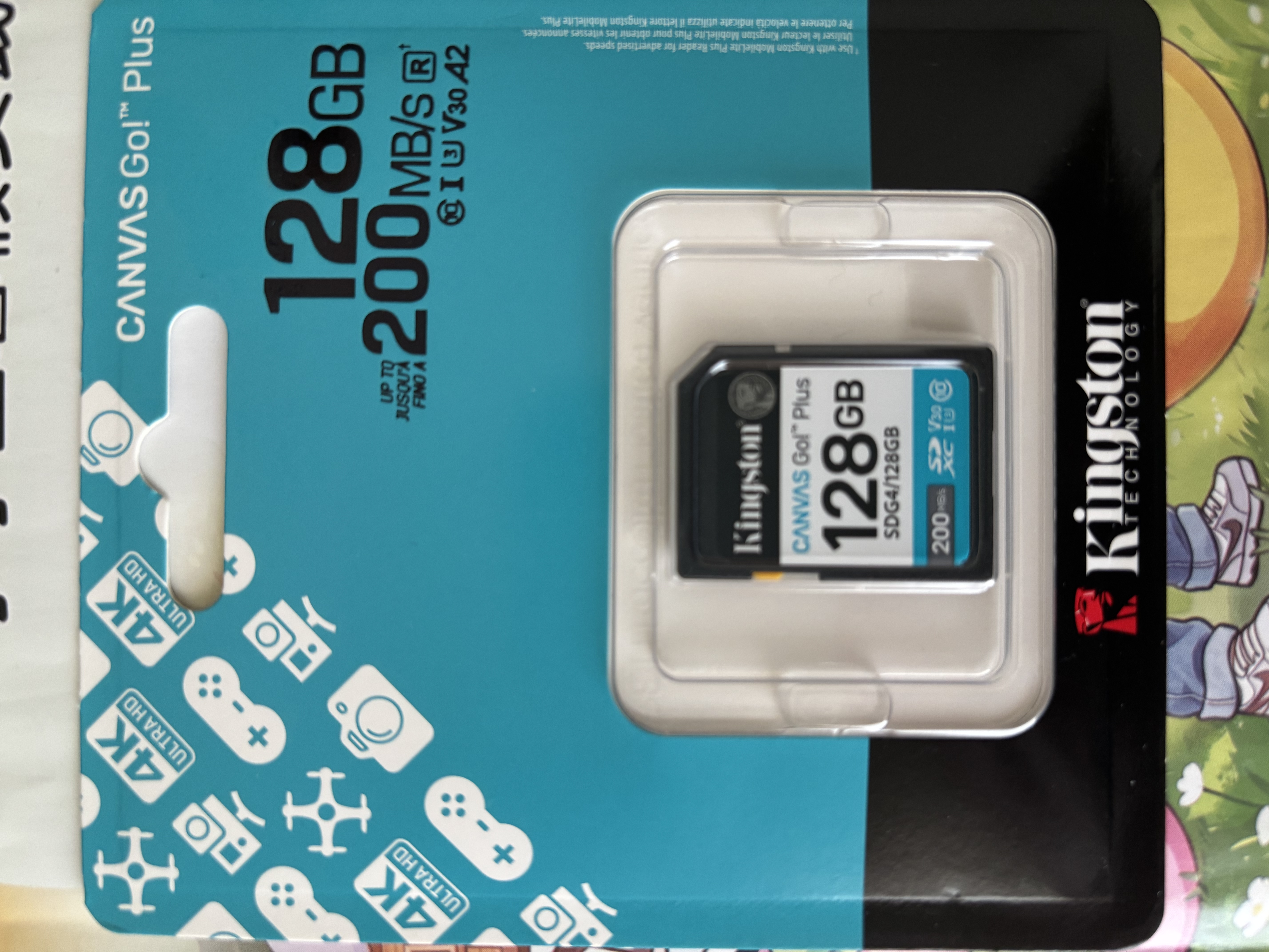 金士顿（Kingston）128GB SD存储卡 U3 V30 相机内存卡 高速sd卡大卡 4K超高清拍摄 读速200MB/s 实拍图