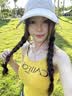 Charm Kendo防晒帽子女夏季棒球帽防紫外线大帽檐遮脸鸭舌帽扎马尾太阳帽 米色 实拍图