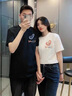love legend情侣装夏季天短袖t恤套装新款潮流男女同款半袖上衣学生班服定制 (深爱的你)白色/白色 M 男+女S 实拍图