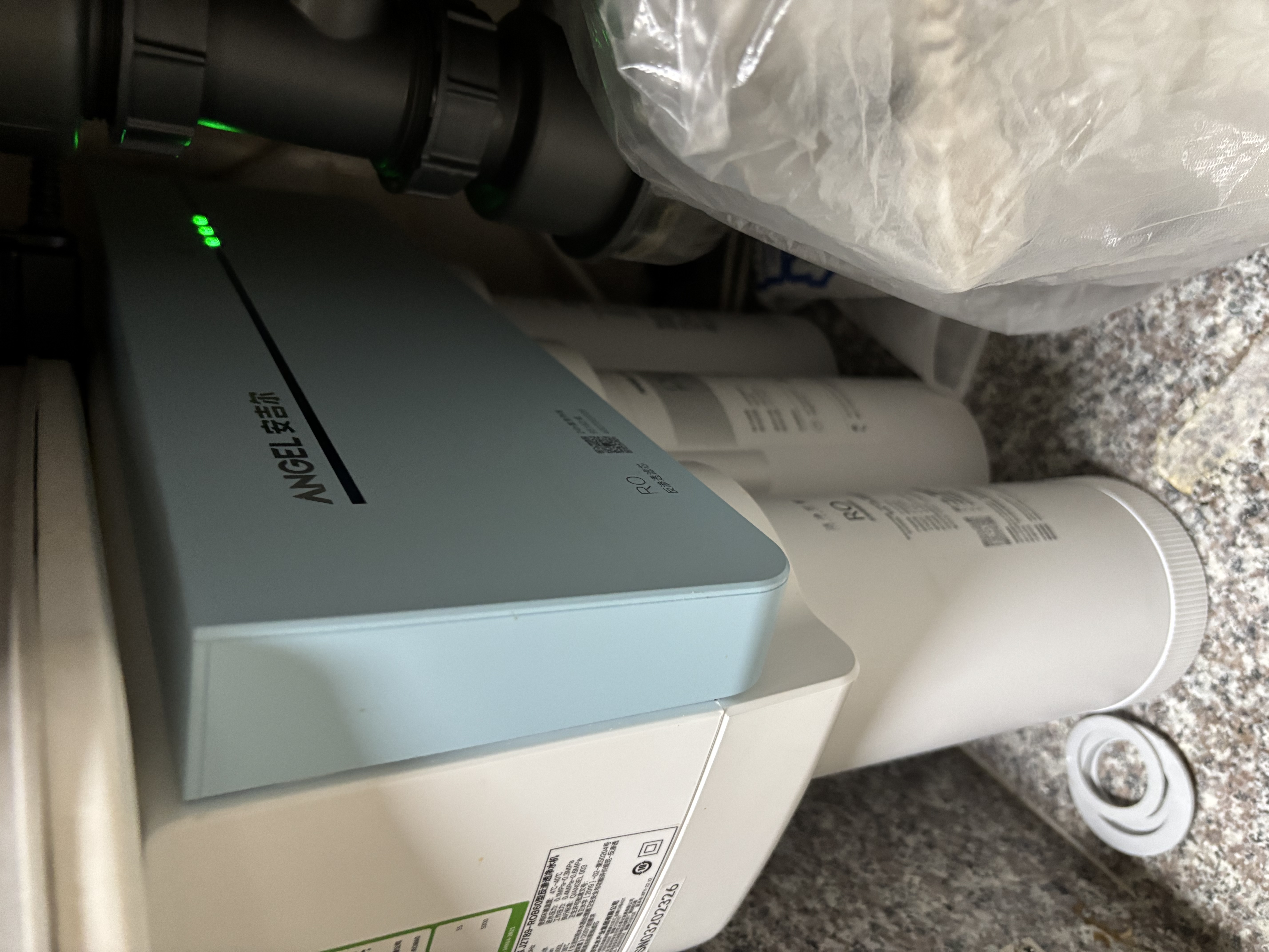 洁净世家适用安吉尔净水器滤芯全套AC后置活性碳棒US复合RO反渗透膜净水机滤芯配件 J2728-ROB90【S8全套三支-600G】 实拍图