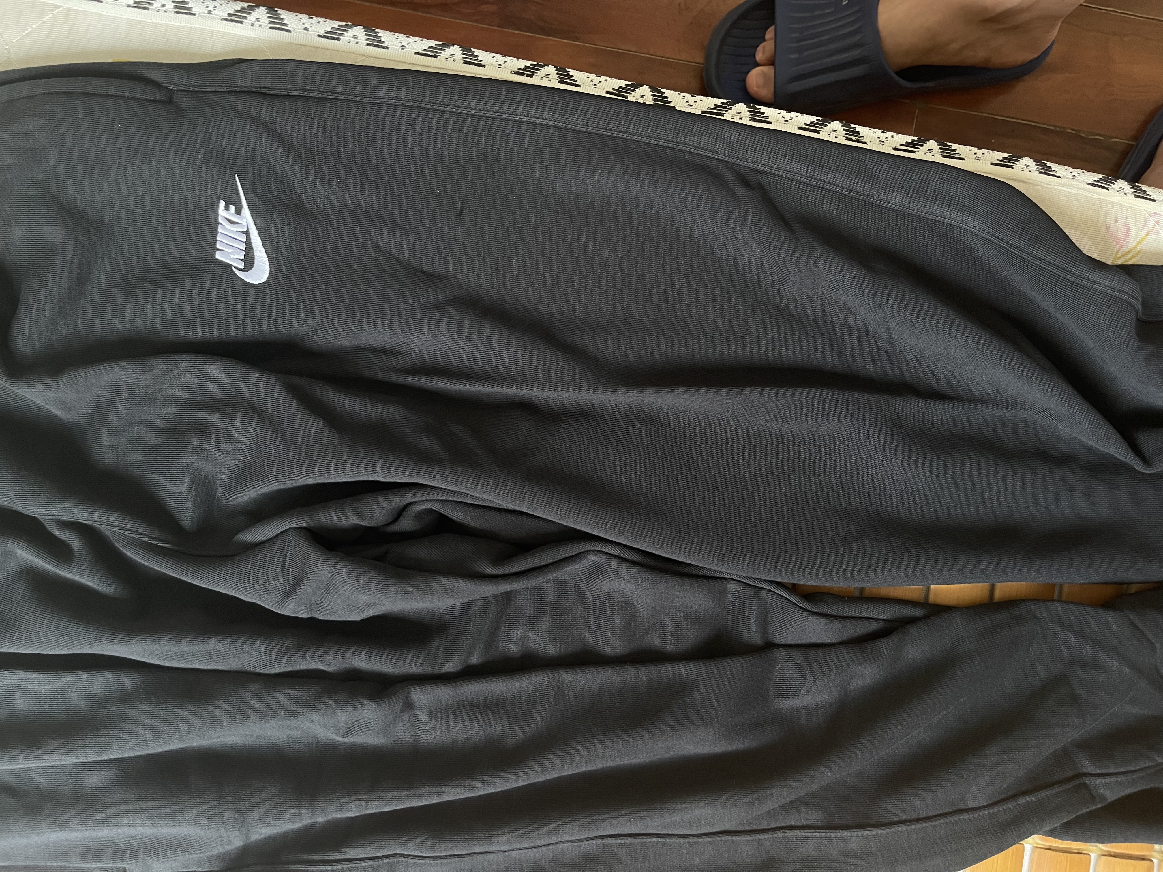 耐克（NIKE）男运动裤 夏季针织直筒休闲裤 柔软时尚 BV2714-010 黑 L 晒单实拍图