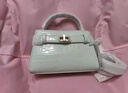 CHARLES&KEITH鳄鱼纹凯莉包手提斜挎婚包包女包七夕礼物送女友CK2-50270880-1 Ivory象牙色 S 实拍图