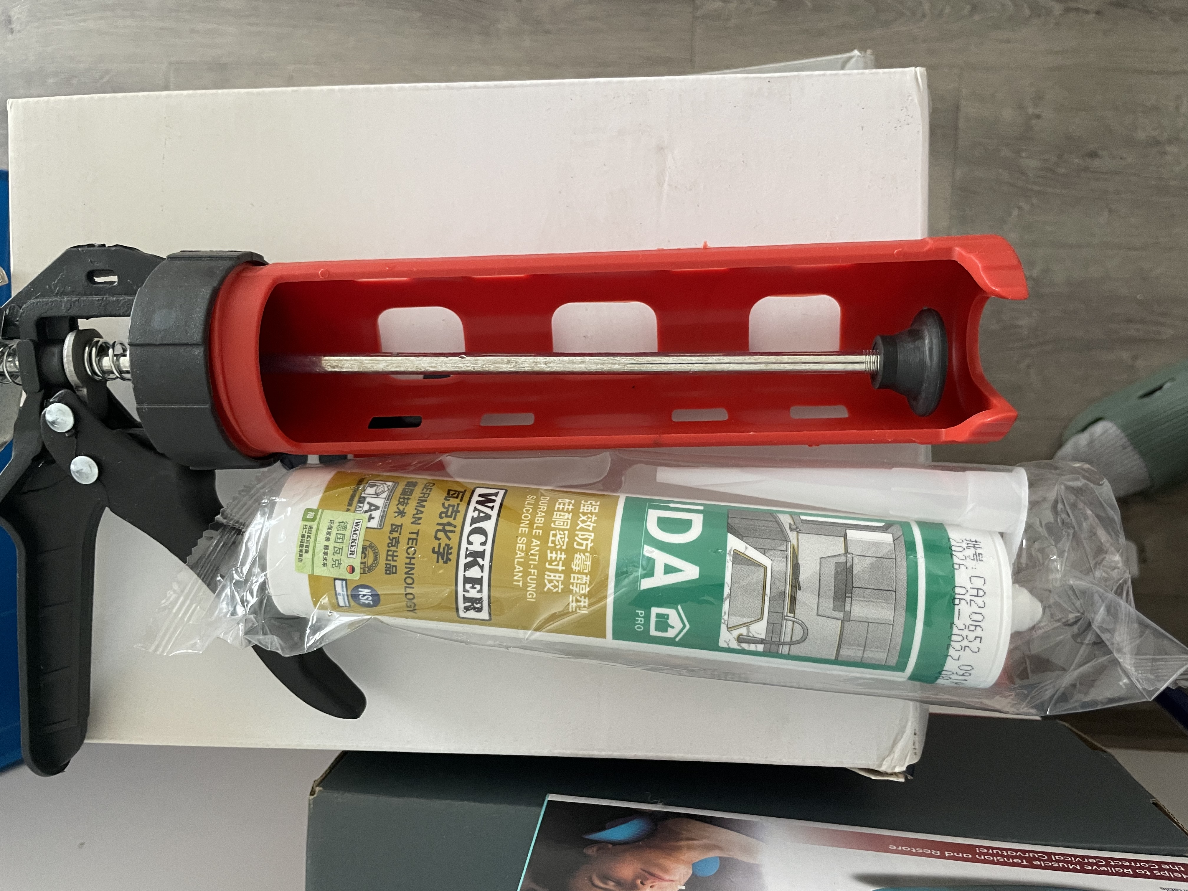 瓦克（WACKER）DA PRO 24倍时效防霉玻璃胶厨卫密封胶防水美容胶马桶封边胶透明 实拍图