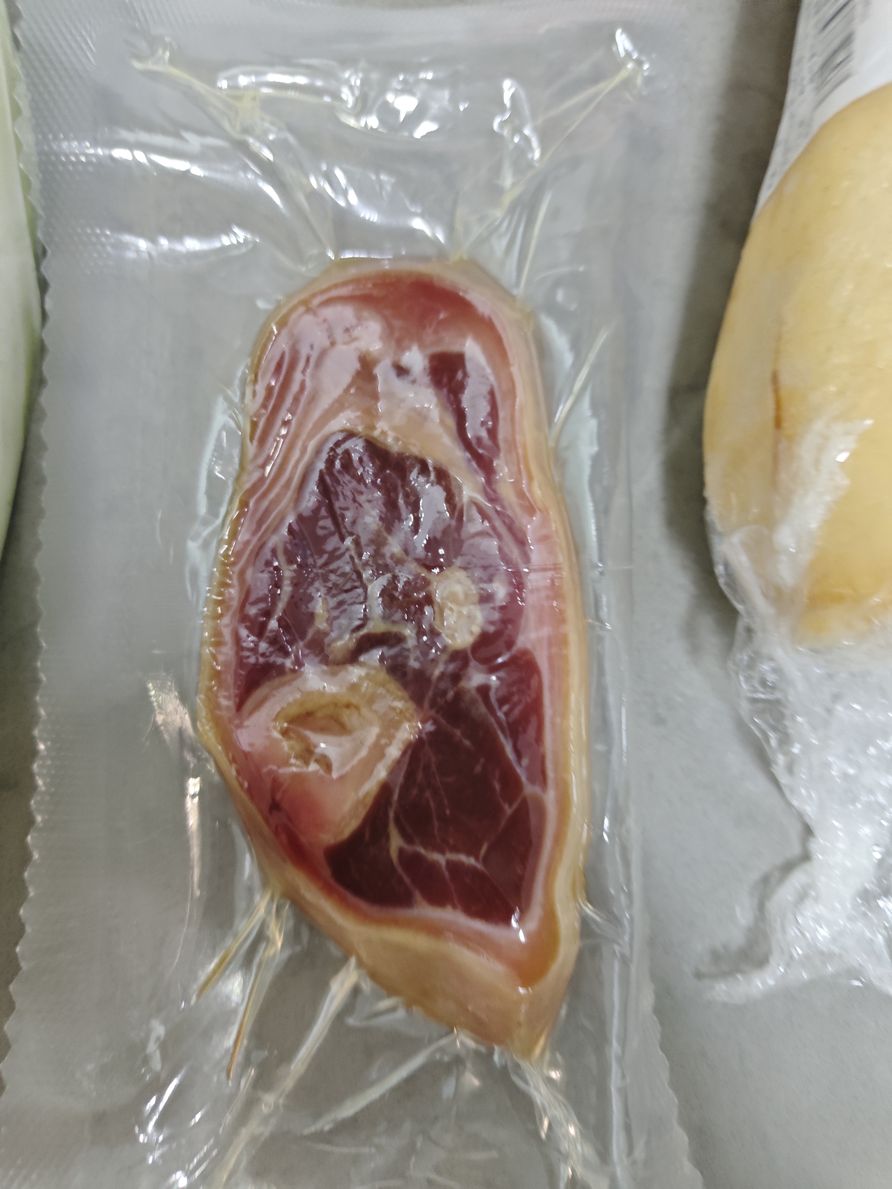 金苏正宗金华火腿切块 浙江特产 煲汤熟食腊味火腿蹄髈片 500g/块 实拍图