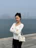 viney【何泓姗同款】牛皮斜挎包包女包轻奢生日礼物高级感送女友老婆 【白色】明星同款高档品牌手提小方包 时尚ck风小众单肩腋下包 实拍图