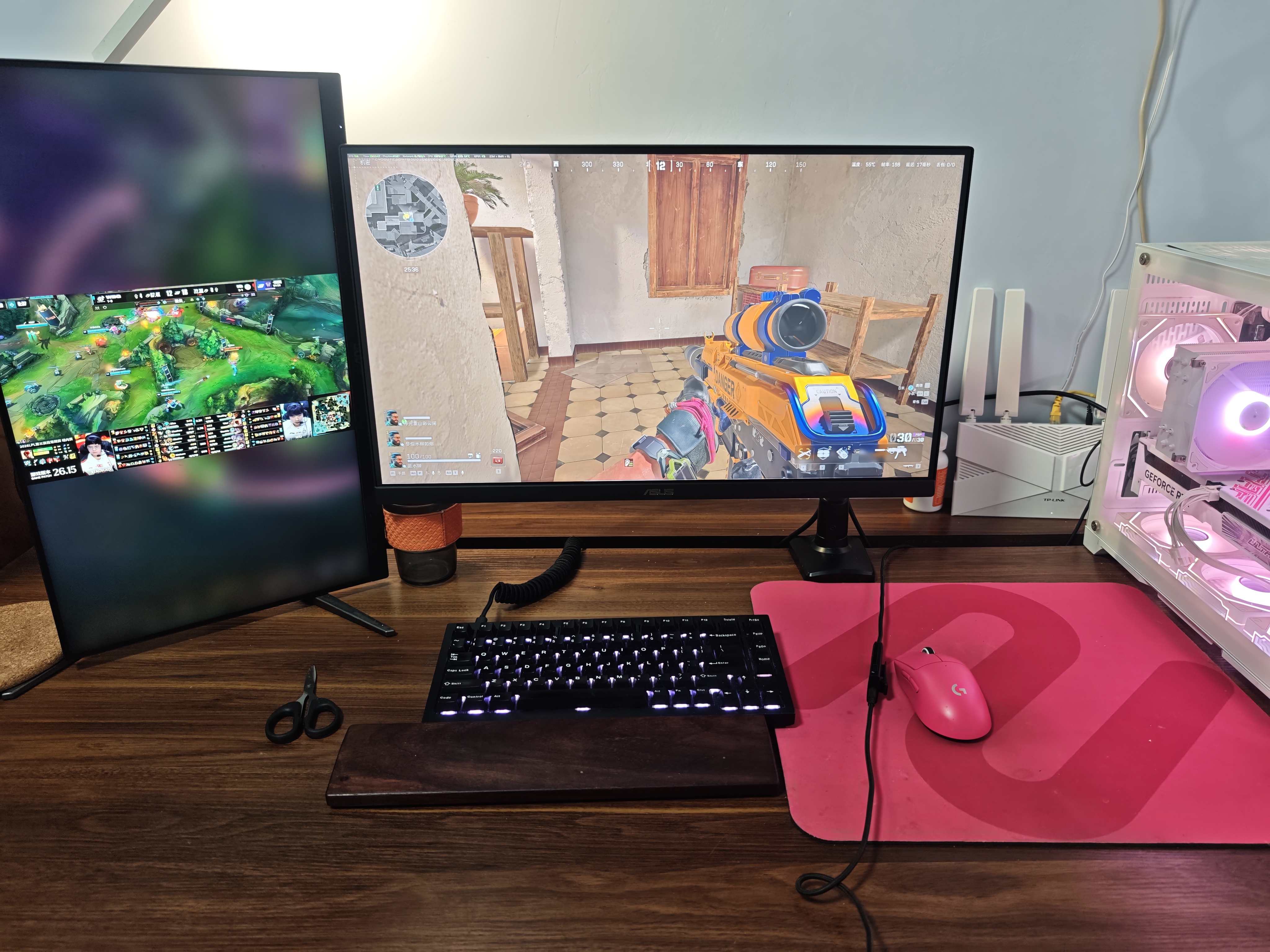 华硕VG27AQ5F 27英寸显示器2K 200Hz显示器超频220Hz FastIPS  HDR10 FreeSync无撕裂 0.3ms响应HDR10 实拍图