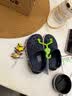 卡骆驰（CROCS）【采销直播】贝雅卡骆班洞洞鞋轻便耐磨一脚蹬休闲鞋|205089 深蓝/辣椒红-4CC 41 /42(260mm) 实拍图