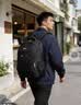 袋鼠双肩包男士背包大容量行李旅游包学生书包女初中商务笔记本电脑包 黑色配红标 实拍图