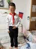 罗蒙儿童衬衫男童毕业演出服套装长袖白衬衣西裤套装 白色150 实拍图