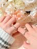 BJYLS999纯银情侣对戒甜蜜猫狗足银戒指男女款手饰品生日礼物送女朋友 情侣一对+精美礼盒 实拍图