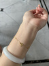 周六福18K黄金手链蝴蝶彩金手链生日礼物送女友C0713856 16+3cm七夕礼物 实拍图