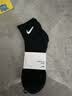 耐克NIKE袜子男子 速干透气篮球袜 短袜三双装SX7677-010黑L 实拍图
