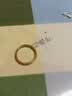 周六福黄金戒指女硬金三生三世足金素圈指环 定价单个 光面14号-0.85g 实拍图