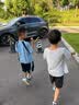 左西男童夏装套装2026新款儿童短袖套装夏季速干运动两件套 蓝色 130 实拍图