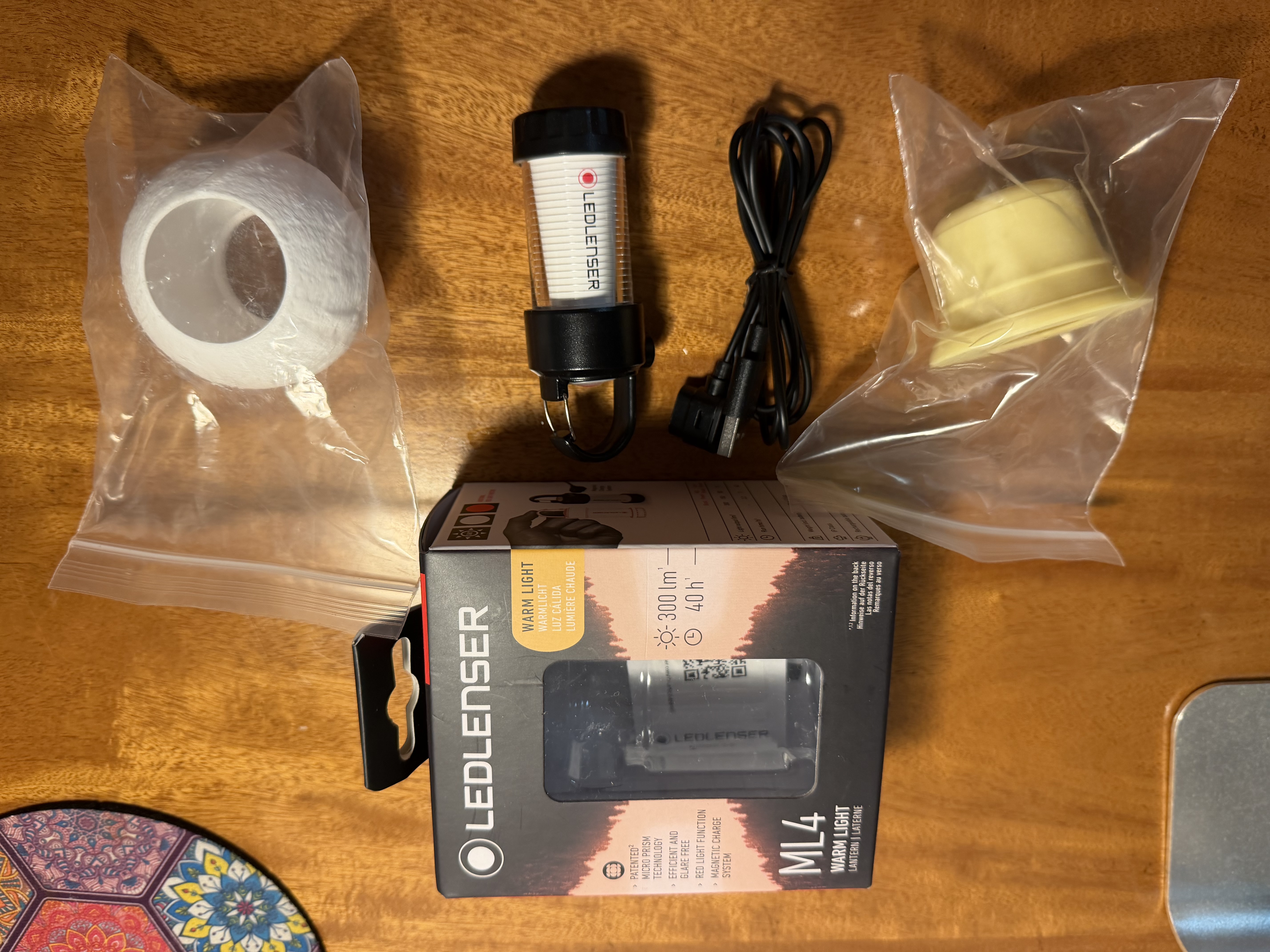 莱德雷神（LED LENSER）德国ML4露营灯小夜灯超长续航户外便携徒步登山应急灯家用氛围灯 ML4暖光【月球灯罩+铃铛灯罩】 实拍图