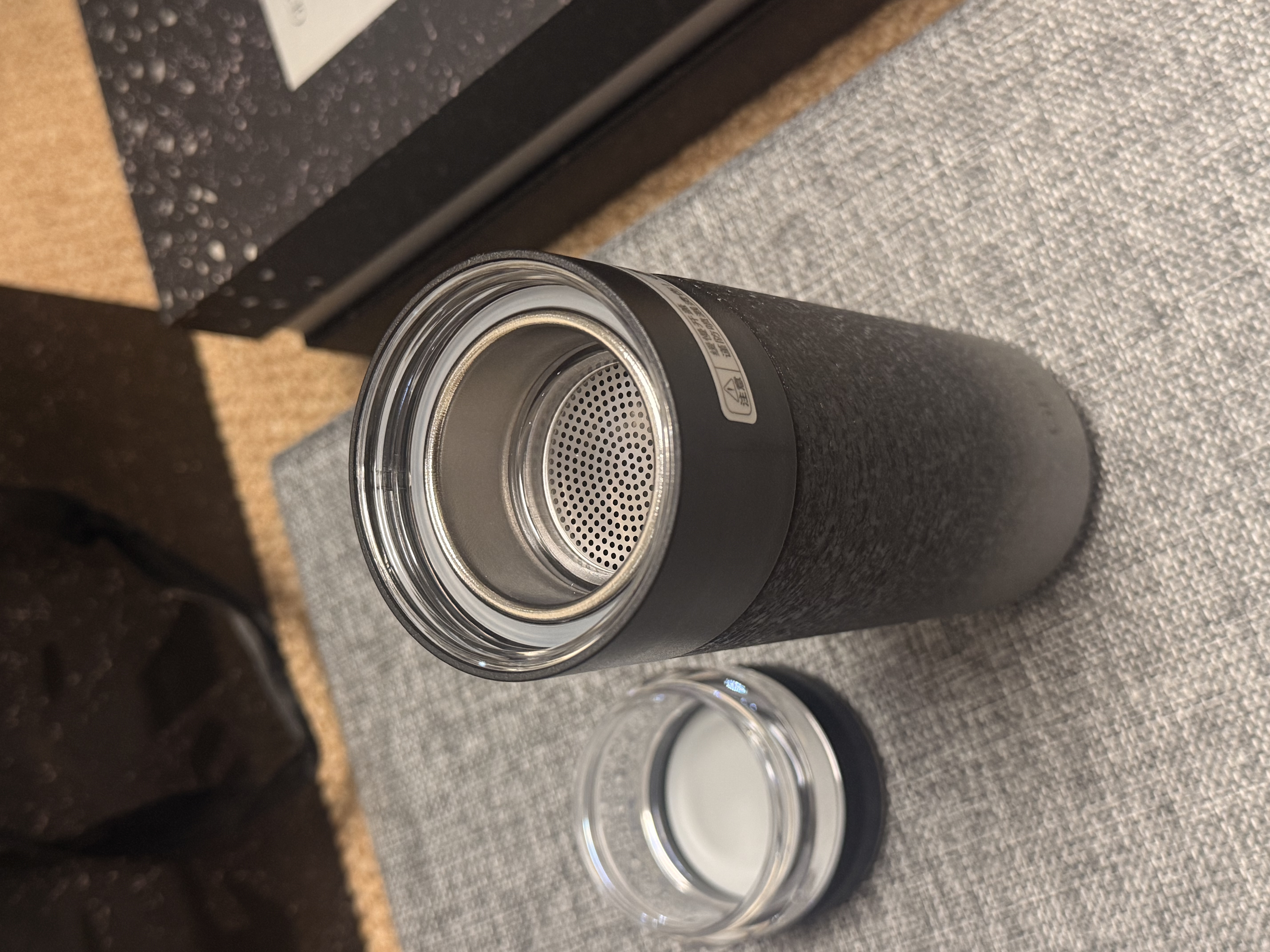 格米（germ）纯钛保温杯男女士高档养生水杯茶水分离泡茶杯送礼钛杯子520ML银 实拍图