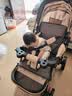 安贝尼 婴儿推车可坐可躺双向推行小孩手推车四轮减震可折叠BB车 旗舰版-卡其色（四轮减震） 实拍图