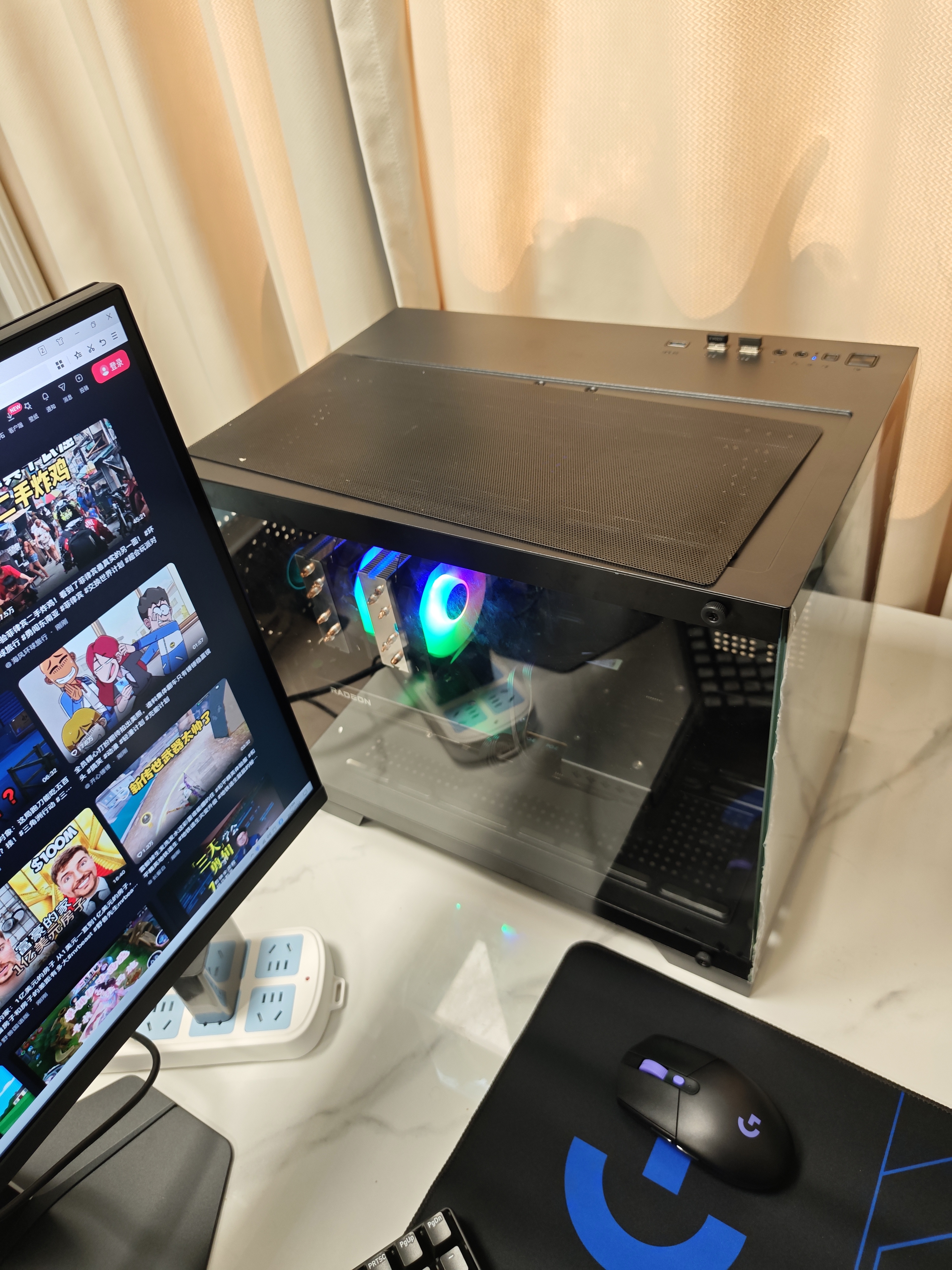 微星品牌游戏主机 酷睿i5 12600KF/14600KF/RTX4060/5060/5060TI海景房主机DIY台式电脑整机组装电脑 配五加强 i5-14400F丨RTX5060TI 实拍图
