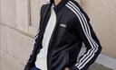 adidas休闲舒适三条纹立领夹克外套男装秋季阿迪达斯官方轻运动 黑色/白（推荐选大一码）   XS 实拍图