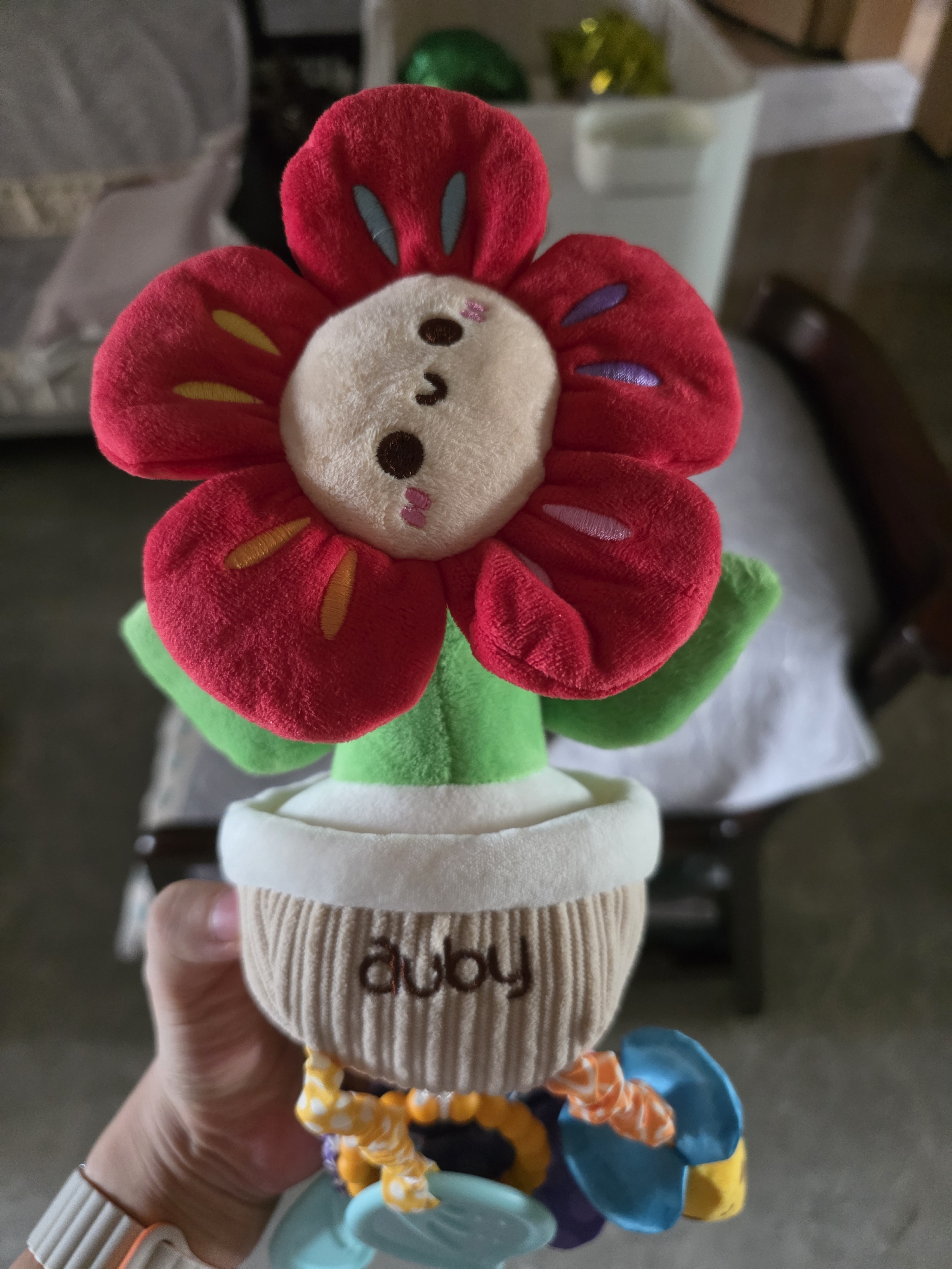 澳贝（auby）婴儿车挂件玩具花朵转转乐抽抽拉拉乐新生儿抬头训练车载床头挂铃 实拍图