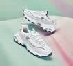 斯凯奇（Skechers）小白熊老爹鞋秋季女鞋熊猫鞋厚底增高休闲鞋男女鞋99999863 白色/海军蓝色/WNV 39 实拍图