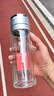 宅轻松 泡茶杯男女士茶水分离水杯一键开盖双层玻璃杯车载耐高温杯银色 实拍图