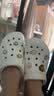 CROCS卡骆驰贝雅洞洞鞋轻便百搭男鞋一脚蹬洞洞鞋女拖鞋休闲鞋|10126 白-100(含智必星) 40 (250mm) 实拍图