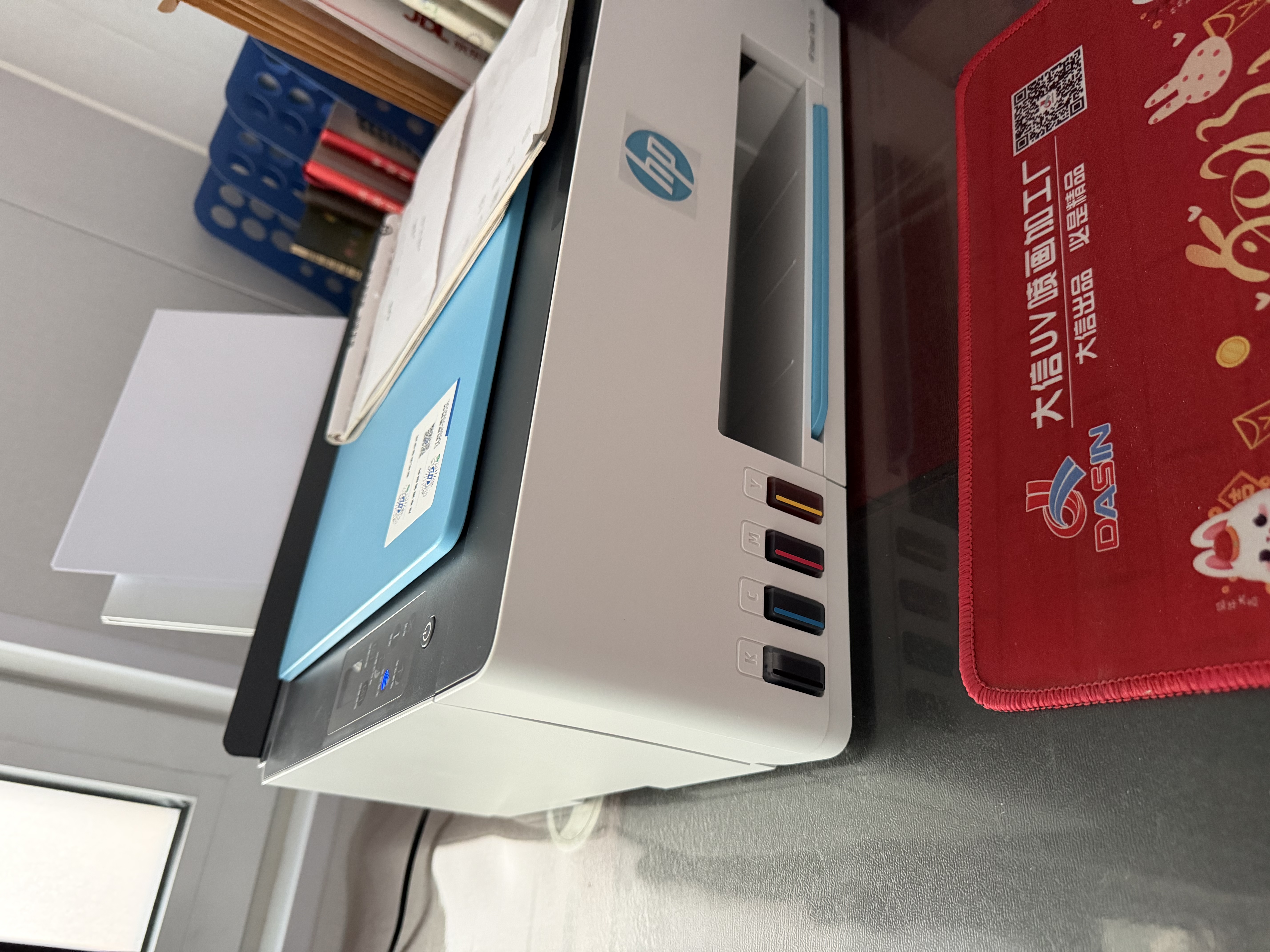惠普（HP）Tank596 598 彩色打印机A4喷墨家用办公无线原装内置连供学生文档照片大墨仓打印复印扫描一体机 Tank596套餐一标配+国产坦克黑色2瓶墨水 官方标配 实拍图