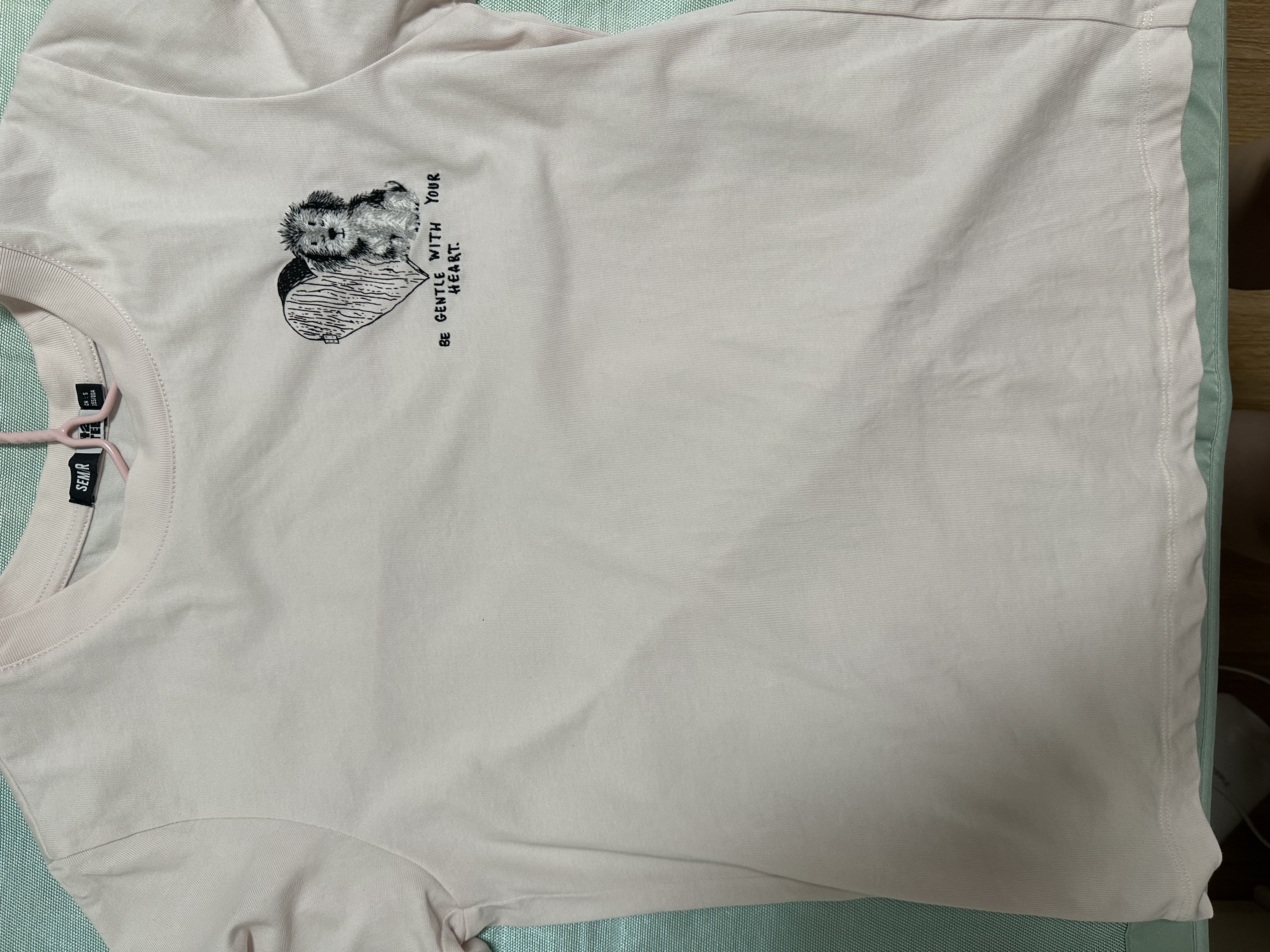 森马（Semir）[商场同款]短袖T恤女小狗刺绣夏季2025宽松衣服休闲101325100092 实拍图