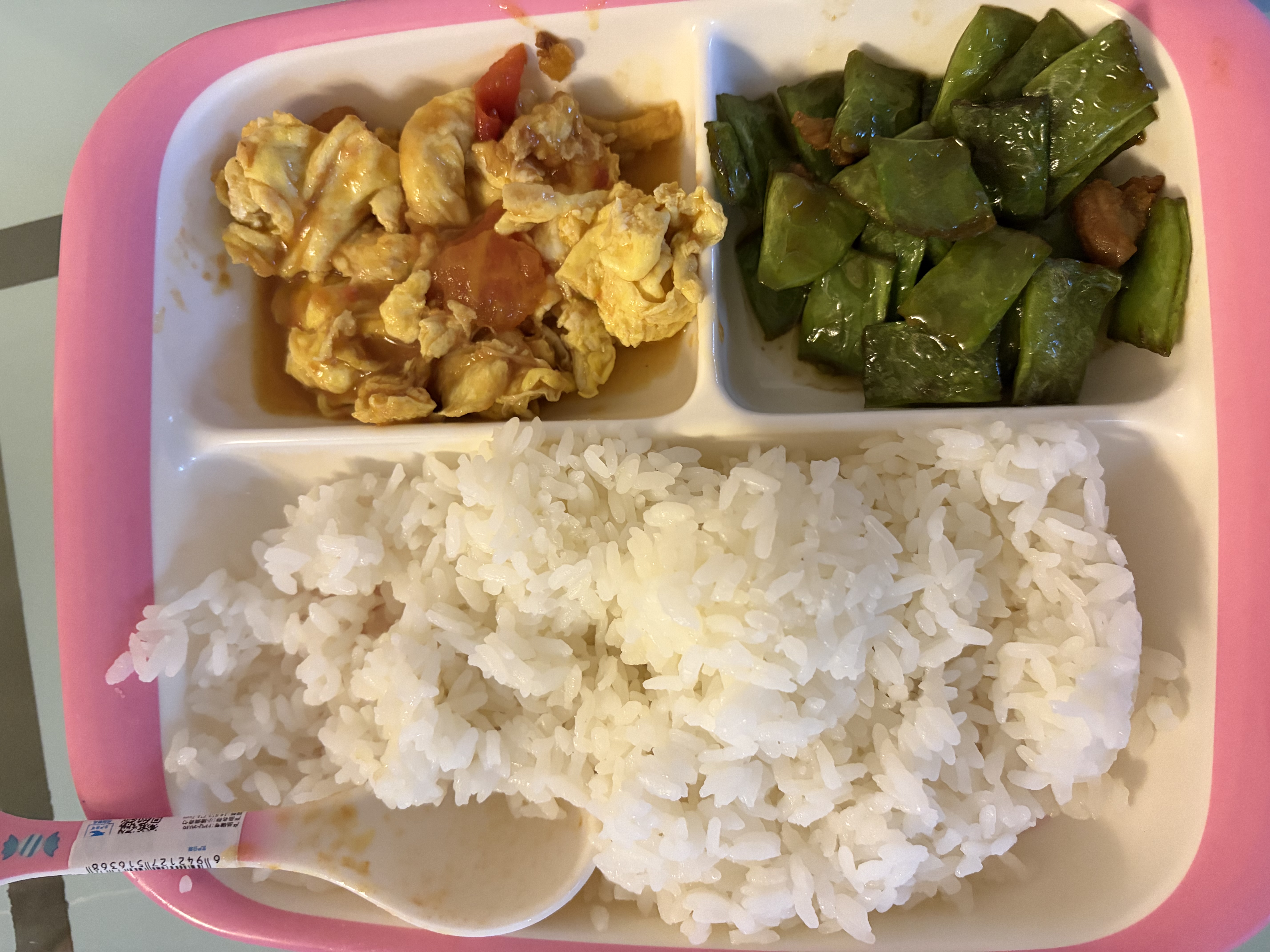五和（WUHE）儿童餐盘分格仿陶瓷奥特曼宝宝餐盘儿童餐具密胺防烫耐摔餐盘 粉猪三格餐盘赠勺子 实拍图
