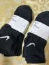耐克NIKE男女运动袜 速干透气篮球袜 短袜三双装SX7677-964黑/灰 M 实拍图