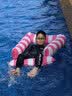 李宁（LI-NING）儿童泳衣连体长袖温泉保暖防晒男童冲浪服训练游泳装8793黑绿150 实拍图