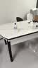 上林春天餐桌椅子全套轻奢高级感实木客厅家用折叠岩板餐桌#白亮光606四轨 实拍图