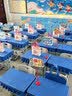 梓晨小学生桌布桌罩课桌套罩学校教室长方形学习桌专用蓝色桌套书桌垫 实拍图