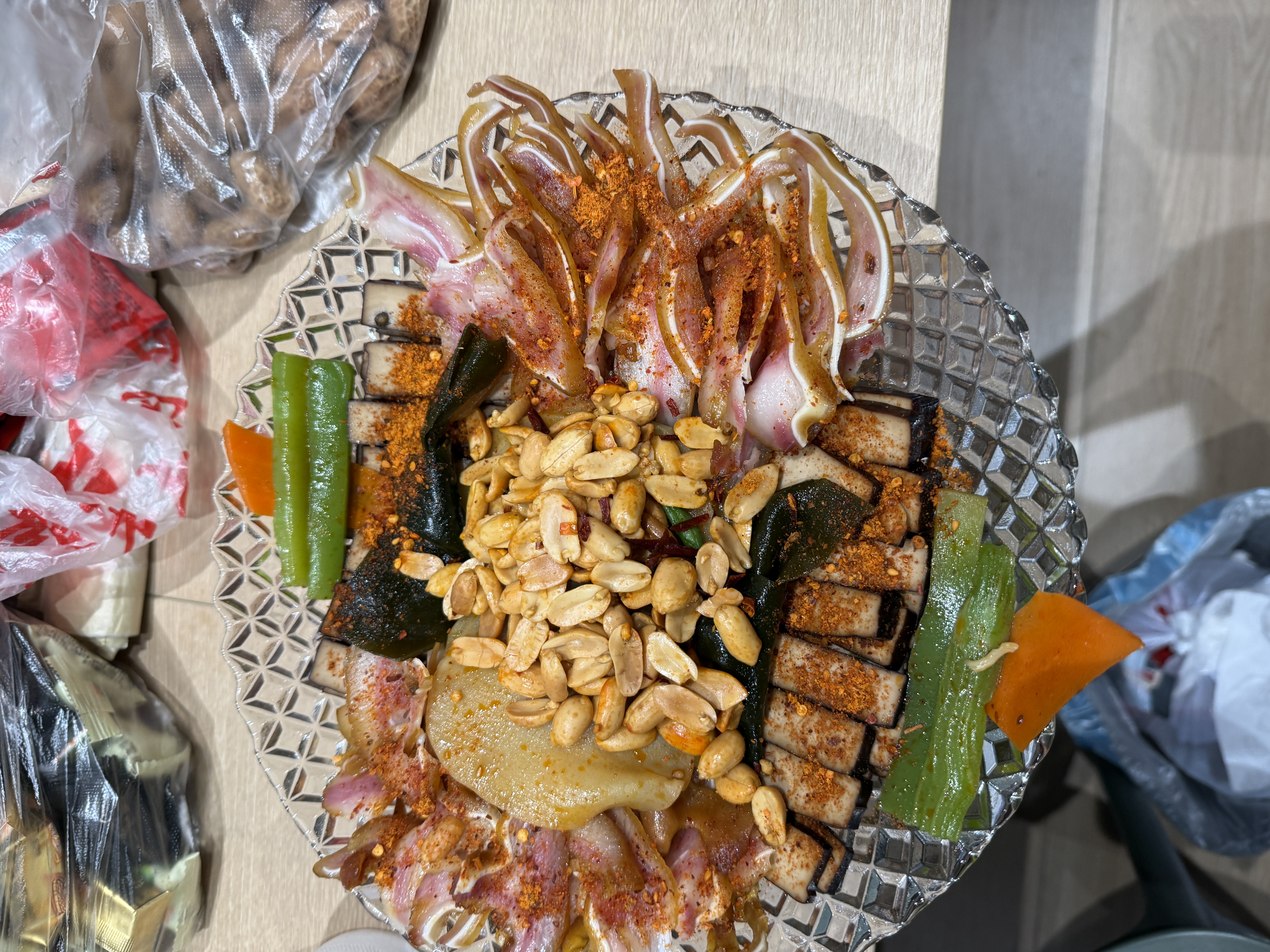 青苹果玻璃果盘轻奢家用客厅装饰婚庆零食水果沙拉碗10.3英寸 实拍图