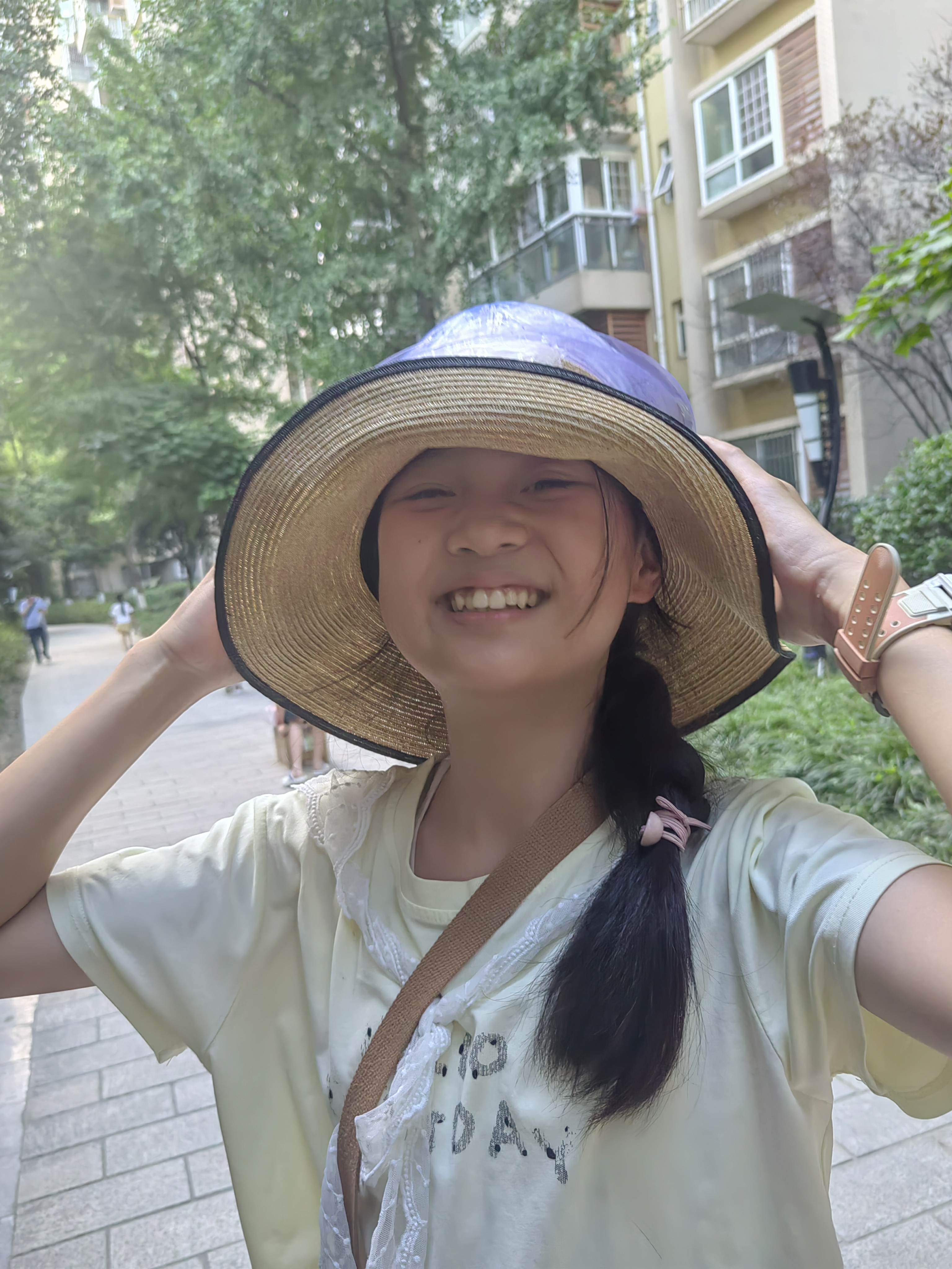 凡饰（FANCET）草帽女夏天海边大檐法式遮阳帽可折叠百搭防紫外线防晒帽本草米 实拍图