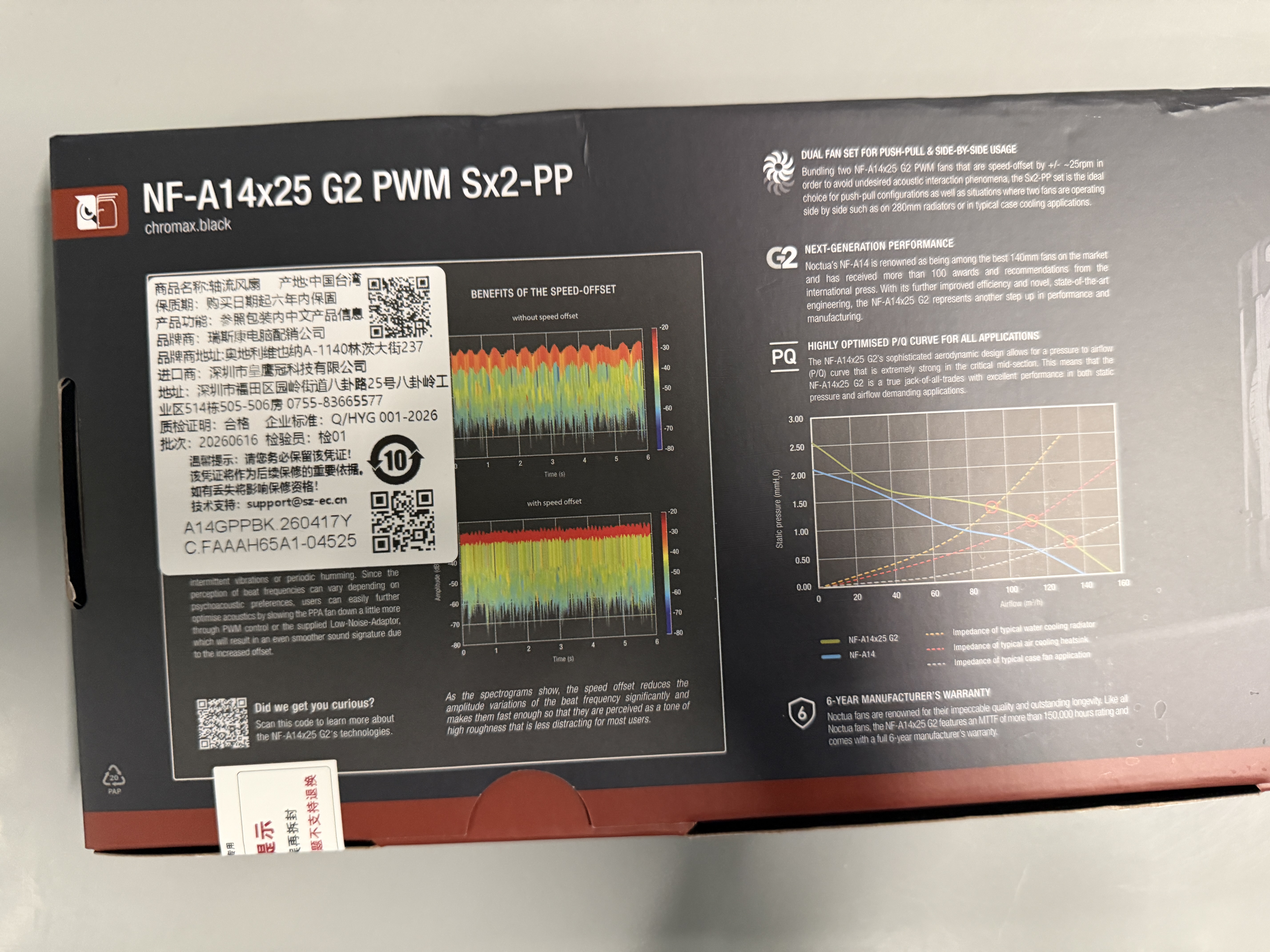 noctua NF-A14x25 G2 PWM Sx2-PP LS-PWM 二代A14 猫扇 14025 14CM LCP机箱散热风扇 智能温控 黑化A14 猫头鹰 A14x25 G2 Sx2-PP黑 实拍图