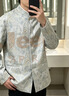 JEEP SPIRIT汉服成人男明制圆领袍中国风古装衣服新风格提花唐装 灰色 【臻奢质感】 S 晒单实拍图