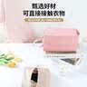 百易特旅行衣物收纳袋内衣内裤袜子行李箱分装整理袋手提包便携出行必备 内衣裤袜旅行收纳袋【米色+粉色】2个装 实拍图
