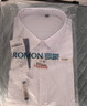 罗蒙（ROMON）纯色商务职业正装男士白衬衫工装外套长袖衬衣男CS108白色L 实拍图