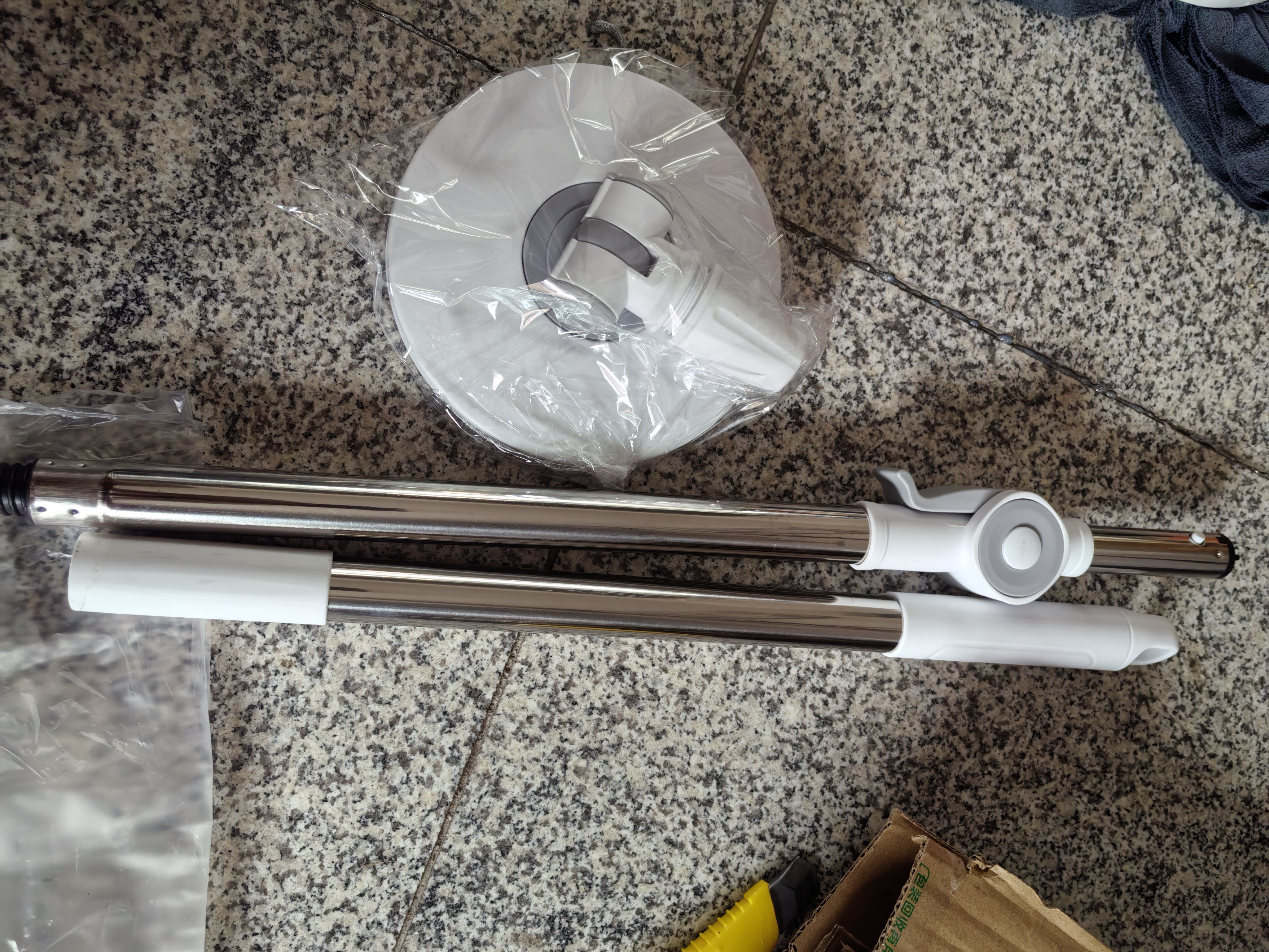 五月花省力旋转拖把杆加粗拖把盘拖把配件杆套装不含拖把棉头JJ-PJ132 实拍图